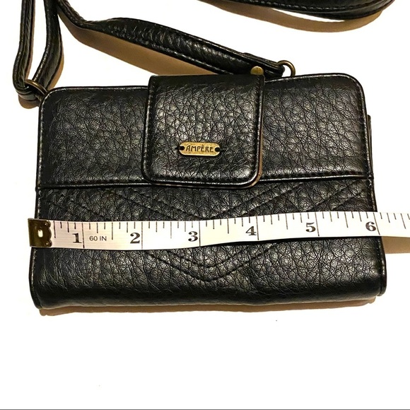 Ampere Pebbled Black Faux Leather Wallet Purse - Picture 3 of 6